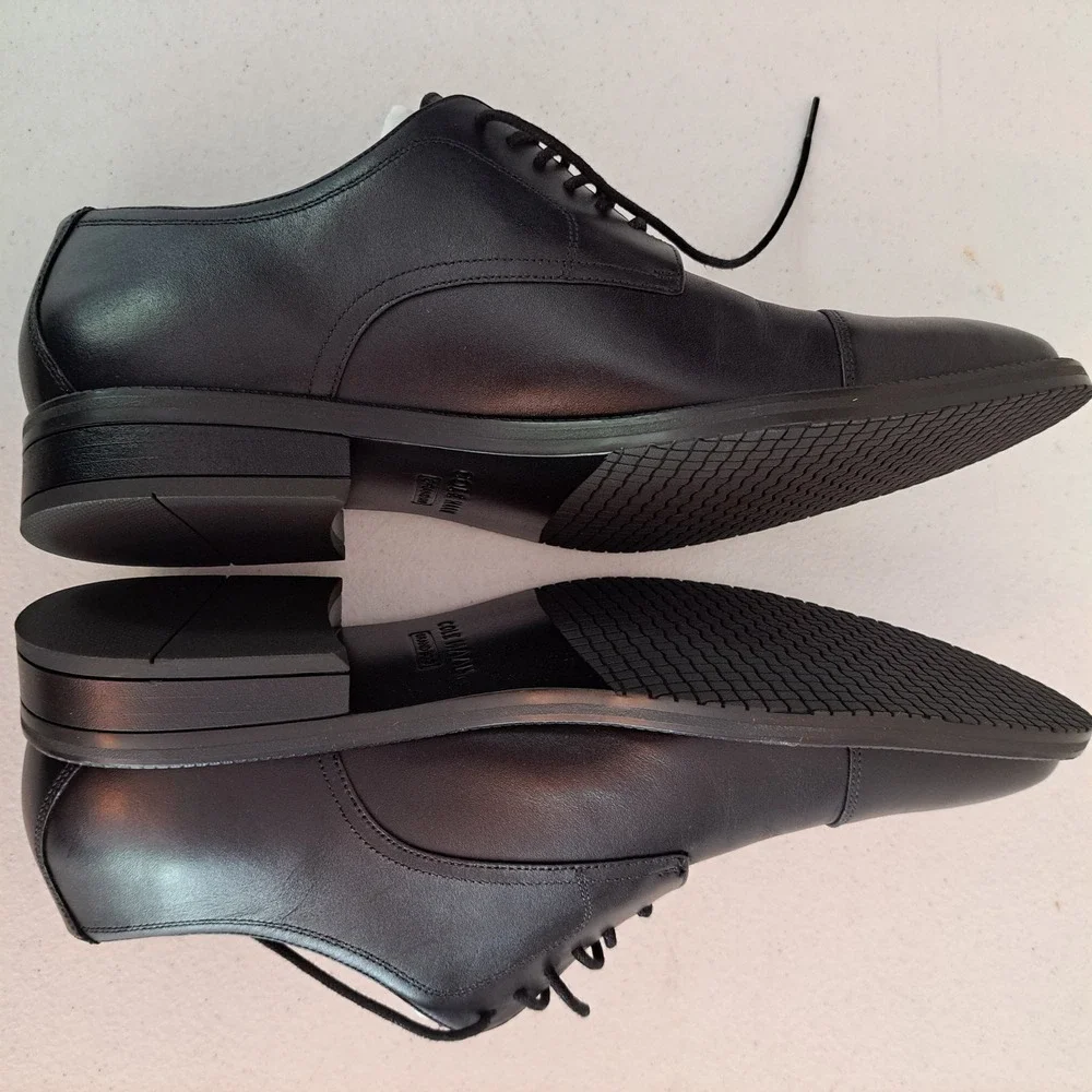 Cole‎ Haan Waterproof Cap Toe Derby 10 Black NEW Leather Dress Shoes 1246-2037